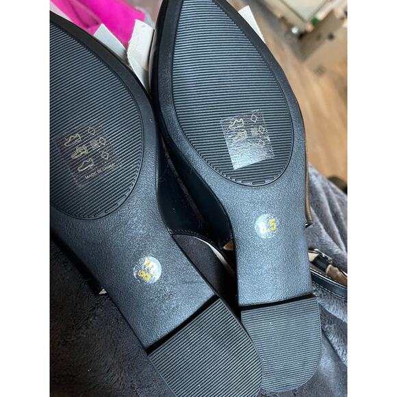 Sparkly Rhinestone Bow Slingback Flats - Black - NWOT - 8.5 - Picture 6 of 6